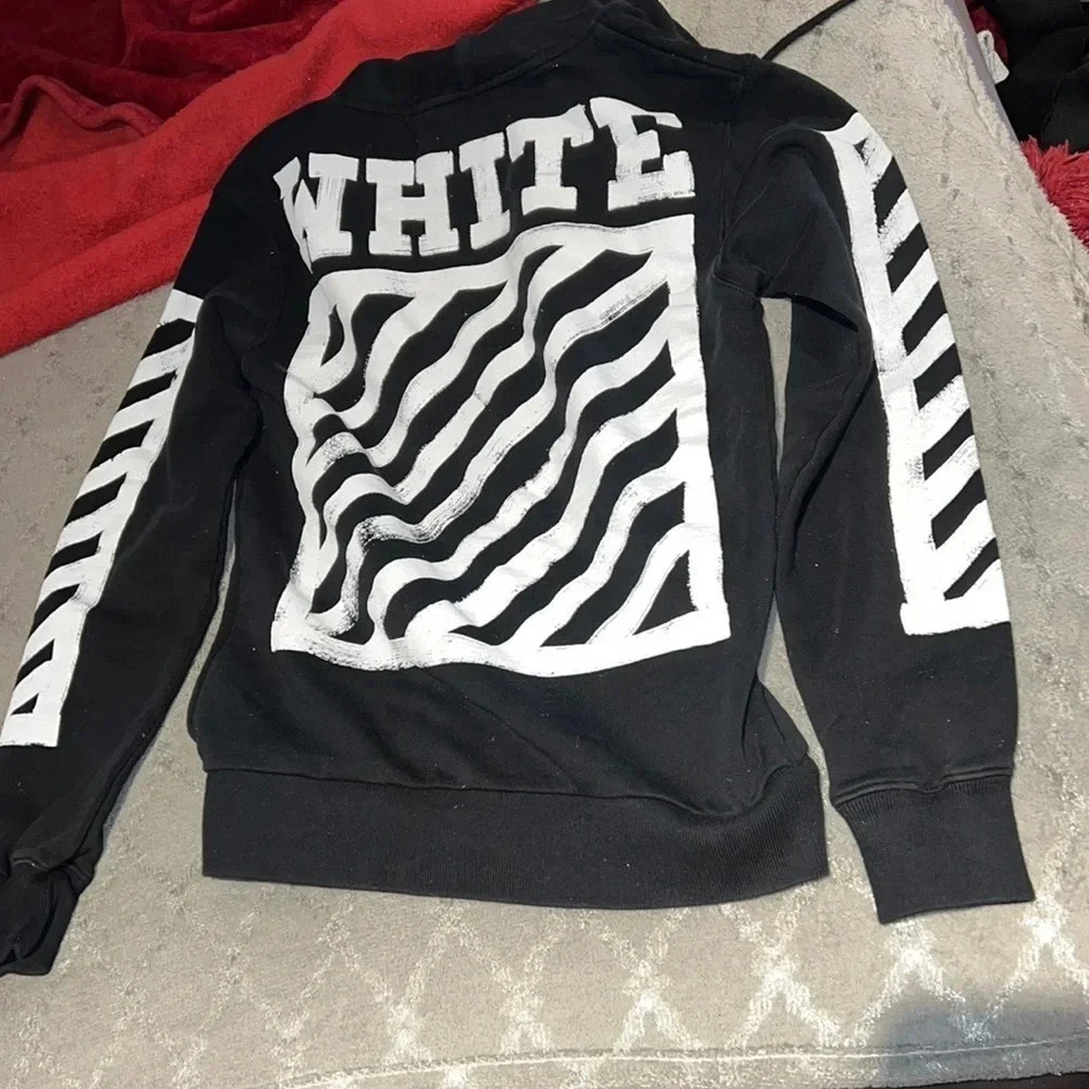 🎉HP🎉Off White Caravagio Diag Arrows Long sleeve Zipper  Hoodie Sz XS - Picture 2 of 15